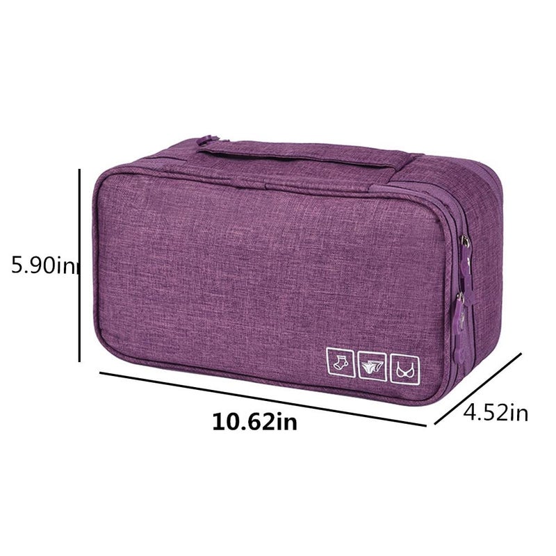 MINGSEECESS Portable Underwear Bra Storage Bag Waterproof Travel Organizers Multi-Layer Toiletry Packing Cube - Image 2